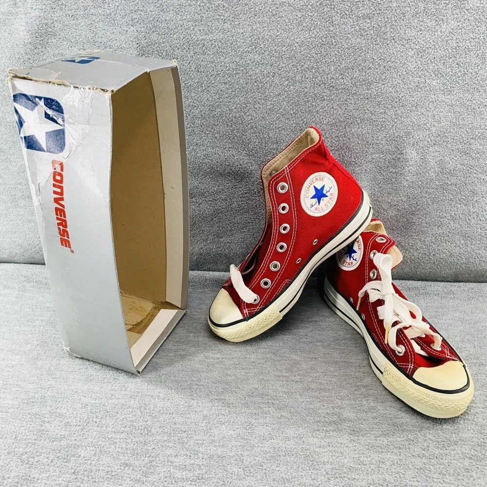 CONVERSE 29621 Child's All Star Basketball Canvas Red Youth Size 2 Chuck Taylor